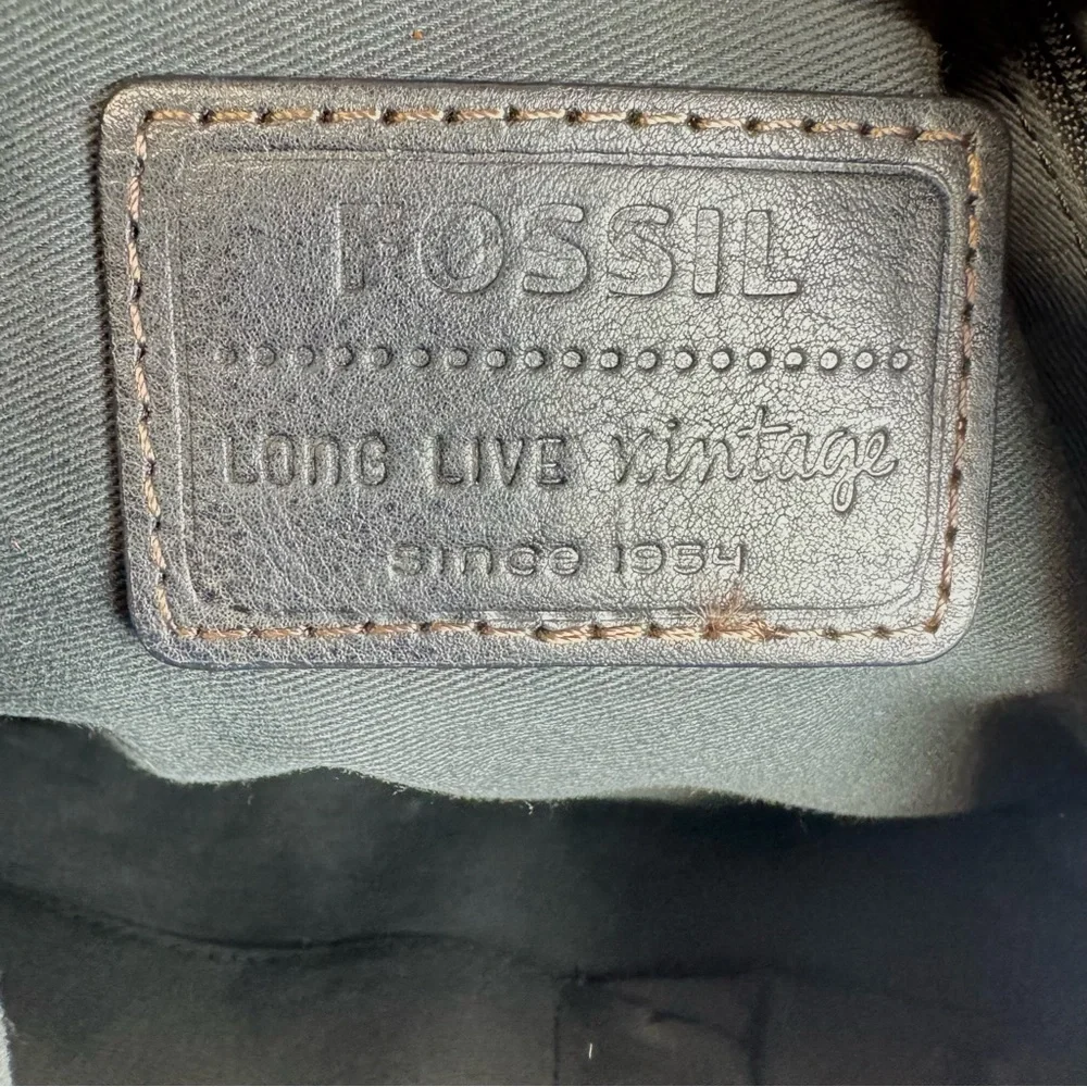 Fossil Shoulder Bag Sasha Black Pebbled Leather Crossbody Bag